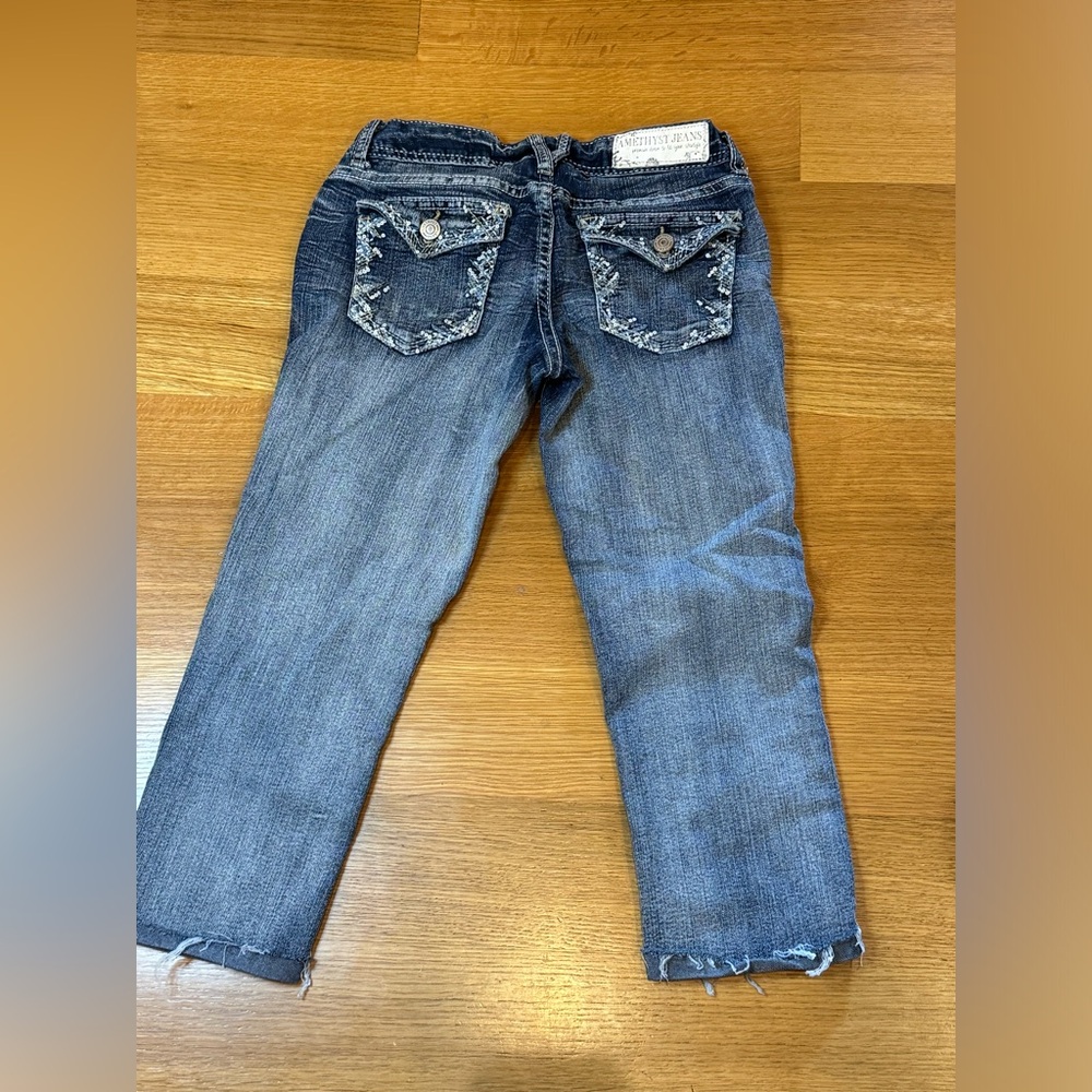 Amethyst Stylish Blue Denim Capris Jeans Size 1 Back To School Casual Staple